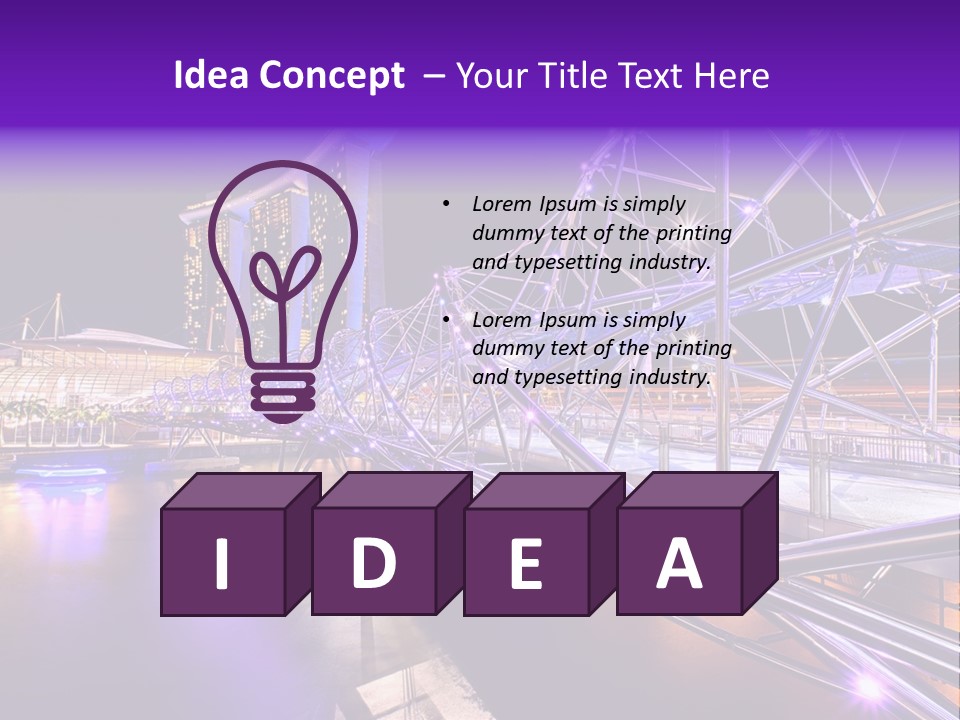 A Bridge That Is Over A Body Of Water PowerPoint Template