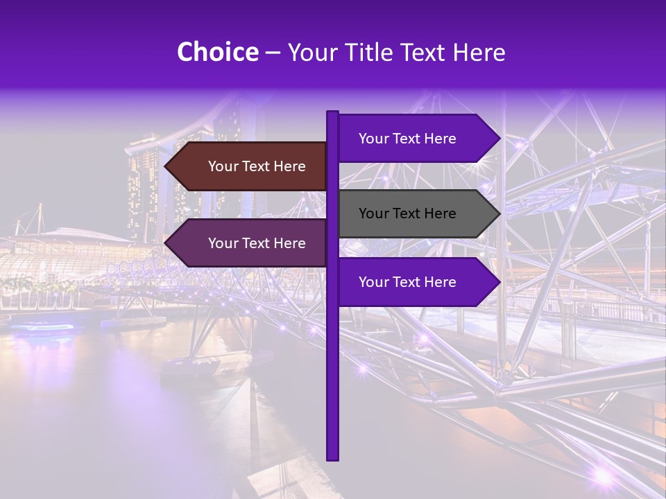A Bridge That Is Over A Body Of Water PowerPoint Template