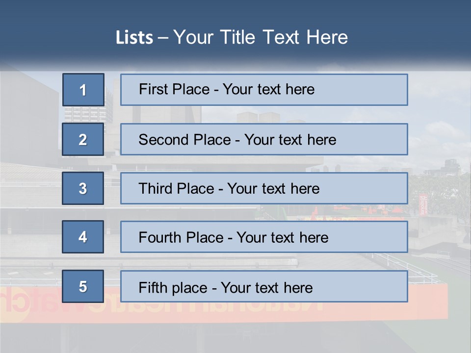 A Picture Of A Building With A Sky Background PowerPoint Template