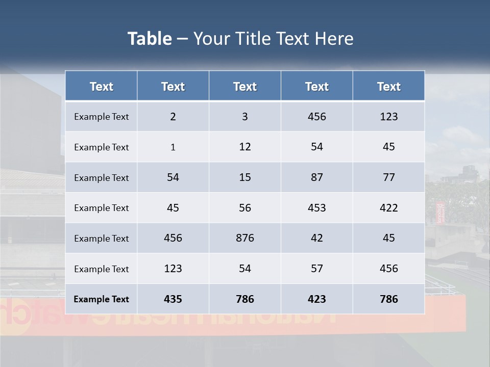 A Picture Of A Building With A Sky Background PowerPoint Template