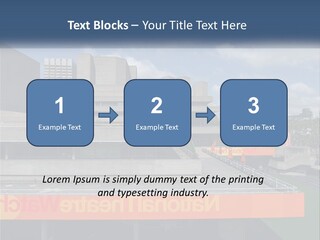 A Picture Of A Building With A Sky Background PowerPoint Template