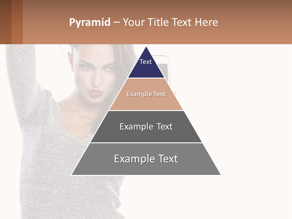 A Woman Taking A Picture With Her Cell Phone PowerPoint Template