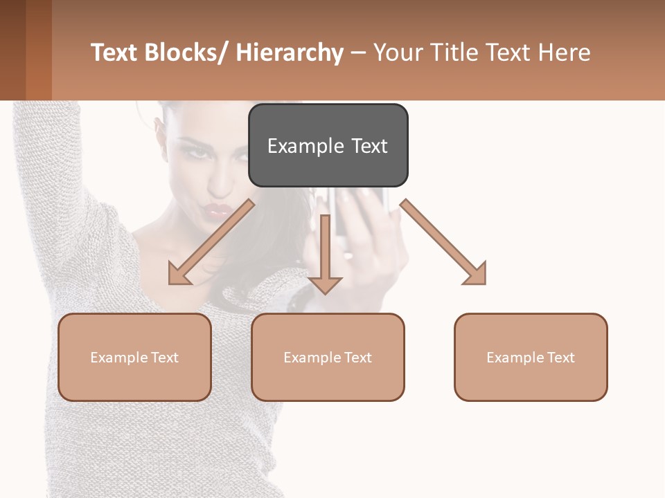 A Woman Taking A Picture With Her Cell Phone PowerPoint Template