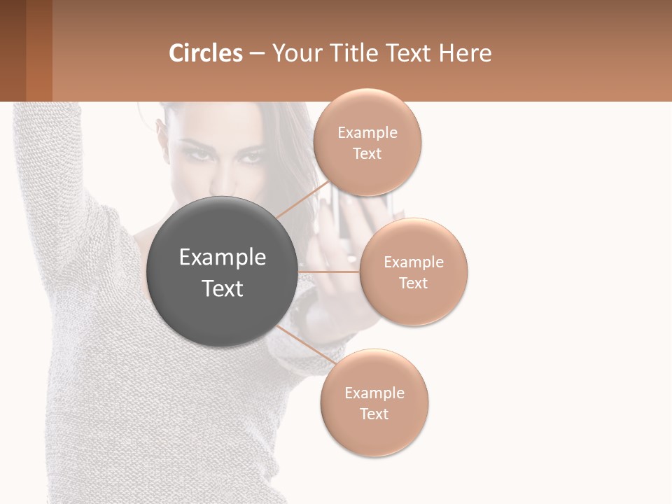 A Woman Taking A Picture With Her Cell Phone PowerPoint Template