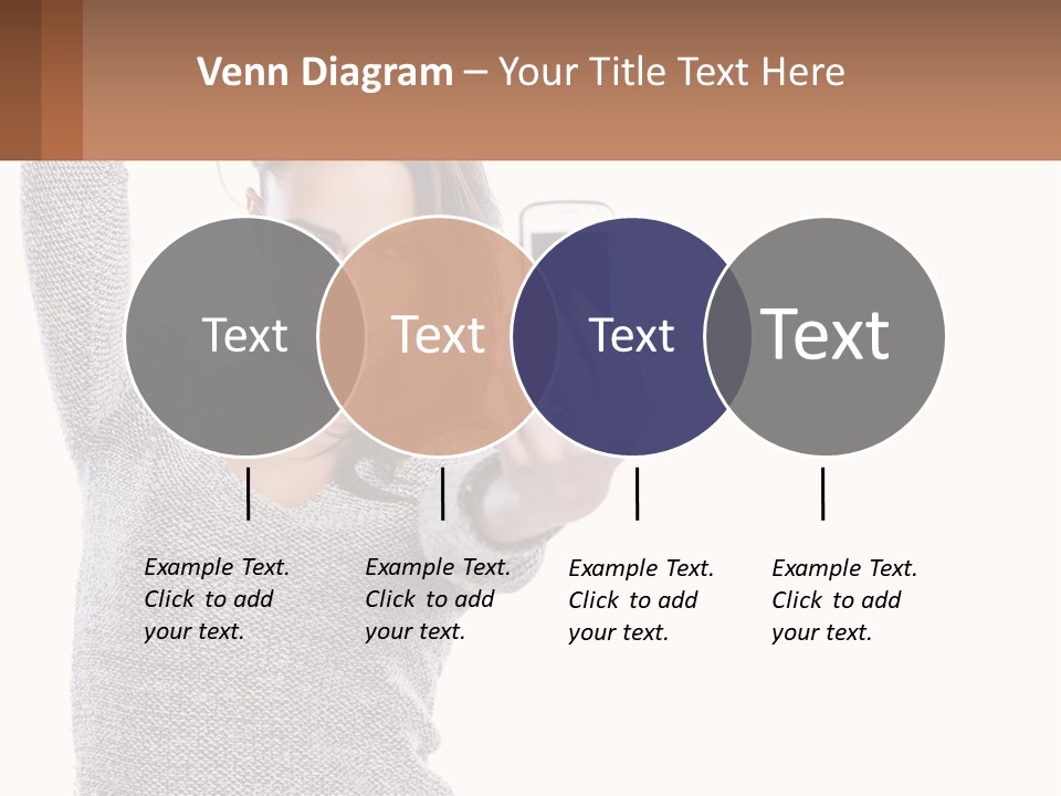 A Woman Taking A Picture With Her Cell Phone PowerPoint Template