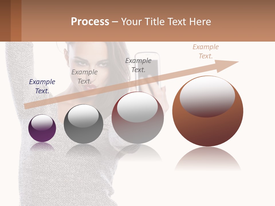 A Woman Taking A Picture With Her Cell Phone PowerPoint Template