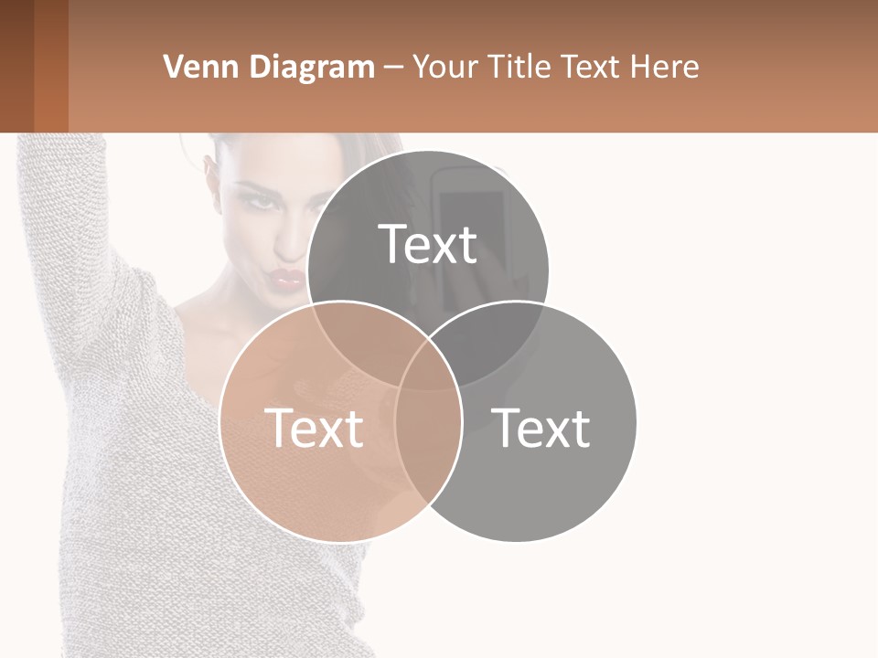A Woman Taking A Picture With Her Cell Phone PowerPoint Template
