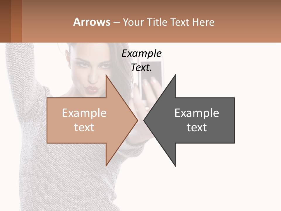 A Woman Taking A Picture With Her Cell Phone PowerPoint Template