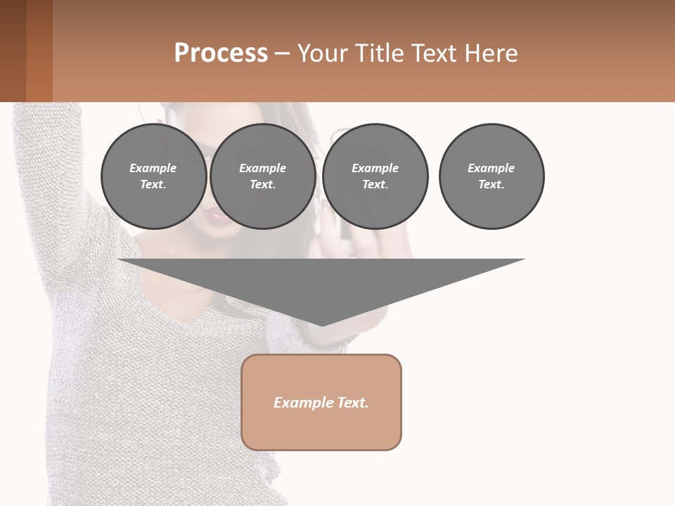 A Woman Taking A Picture With Her Cell Phone PowerPoint Template