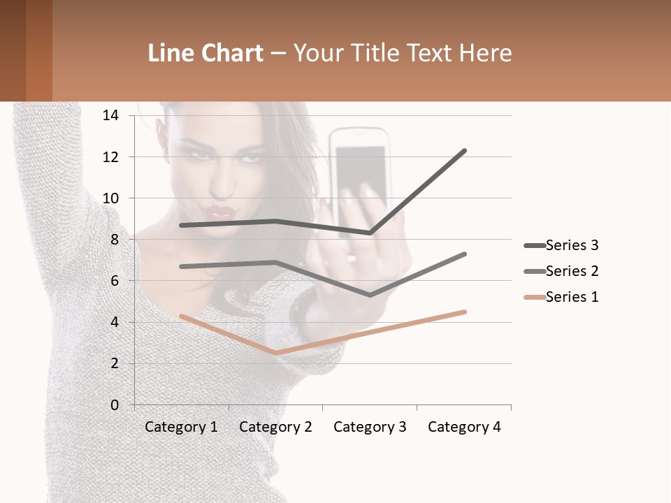 A Woman Taking A Picture With Her Cell Phone PowerPoint Template