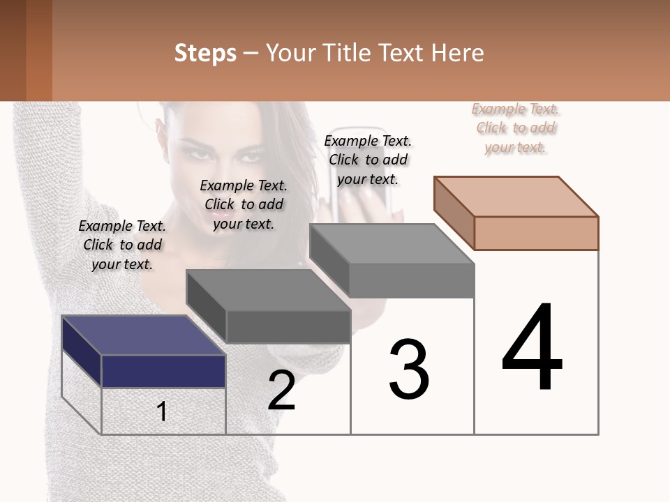 A Woman Taking A Picture With Her Cell Phone PowerPoint Template