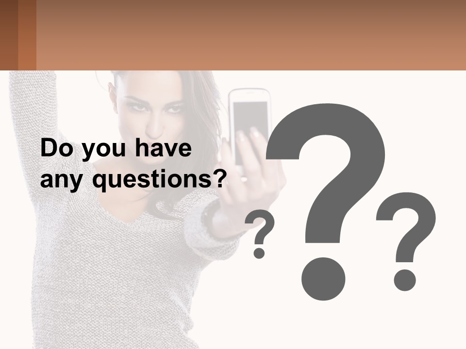 A Woman Taking A Picture With Her Cell Phone PowerPoint Template