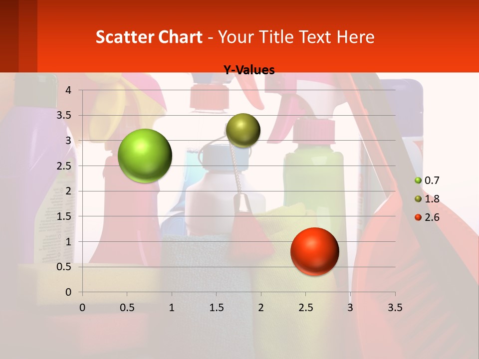 A Group Of Cleaning Supplies With A White Background PowerPoint Template
