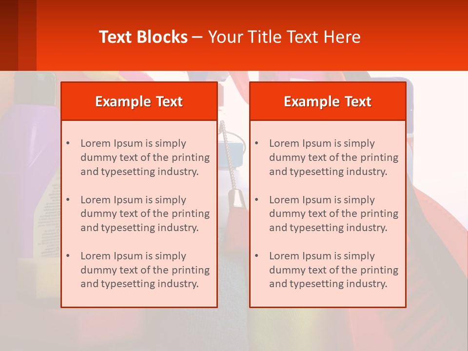 A Group Of Cleaning Supplies With A White Background PowerPoint Template