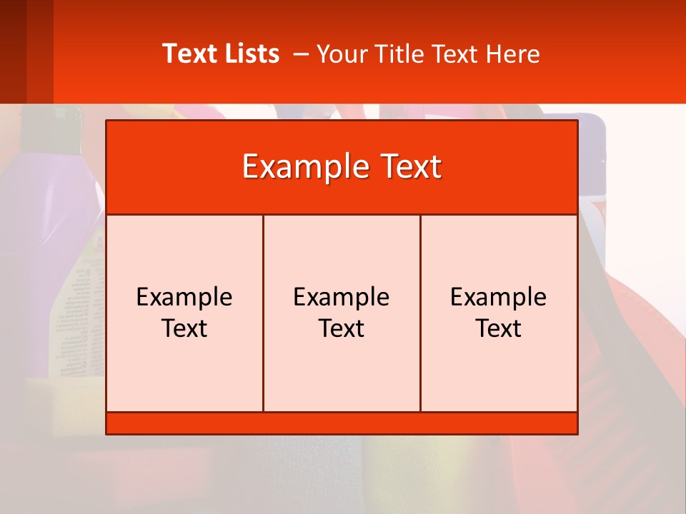 A Group Of Cleaning Supplies With A White Background PowerPoint Template