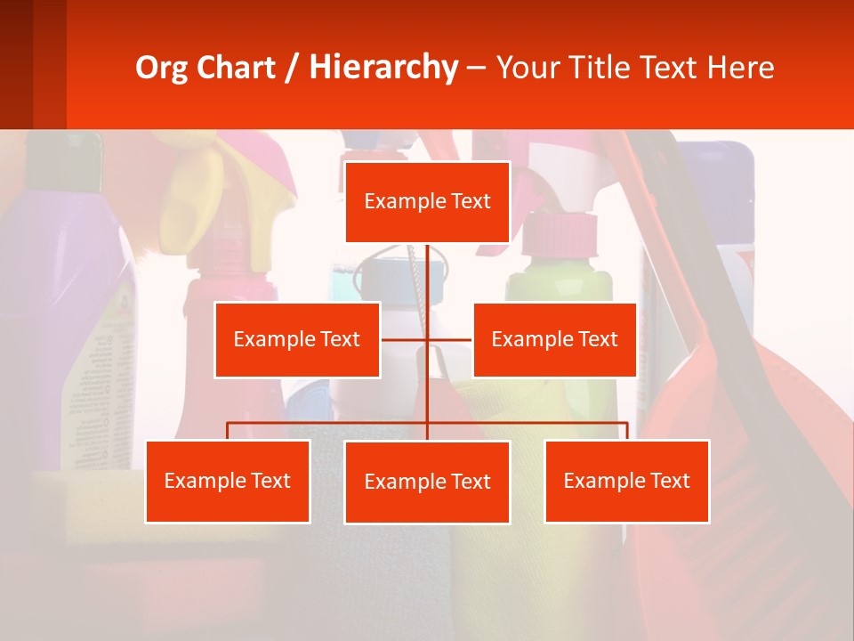 A Group Of Cleaning Supplies With A White Background PowerPoint Template