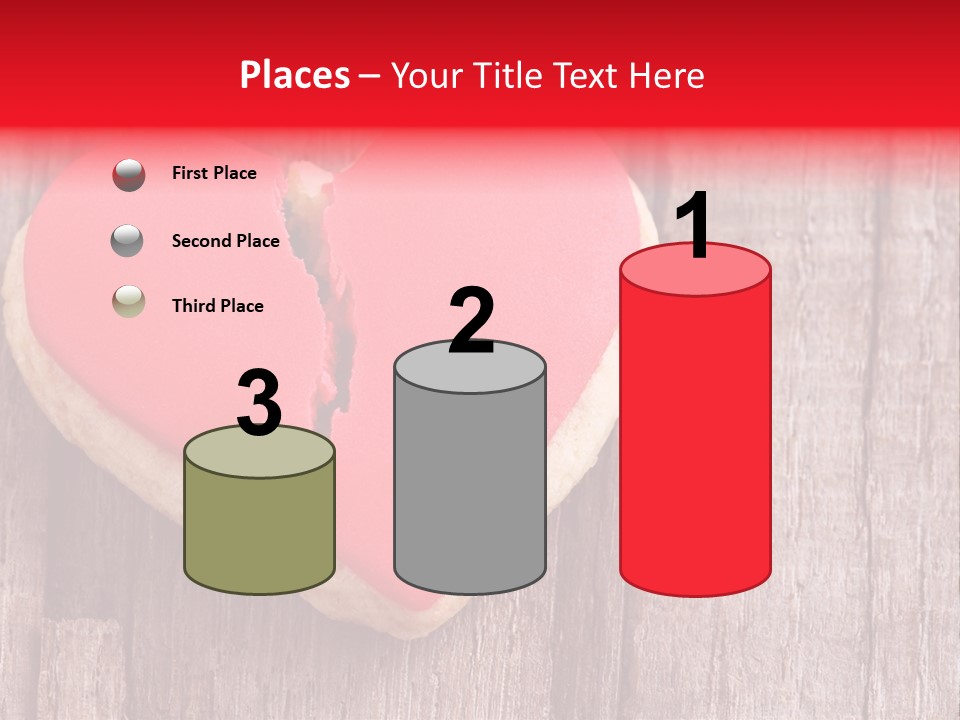 A Heart Shaped Cookie With A Bite Taken Out Of It PowerPoint Template
