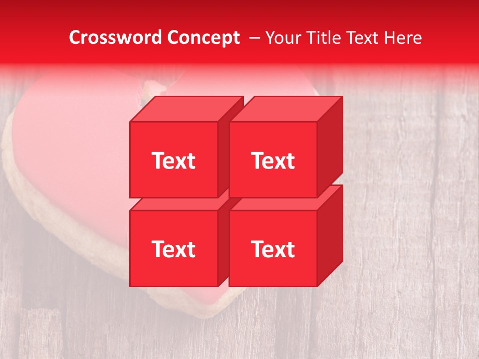A Heart Shaped Cookie With A Bite Taken Out Of It PowerPoint Template