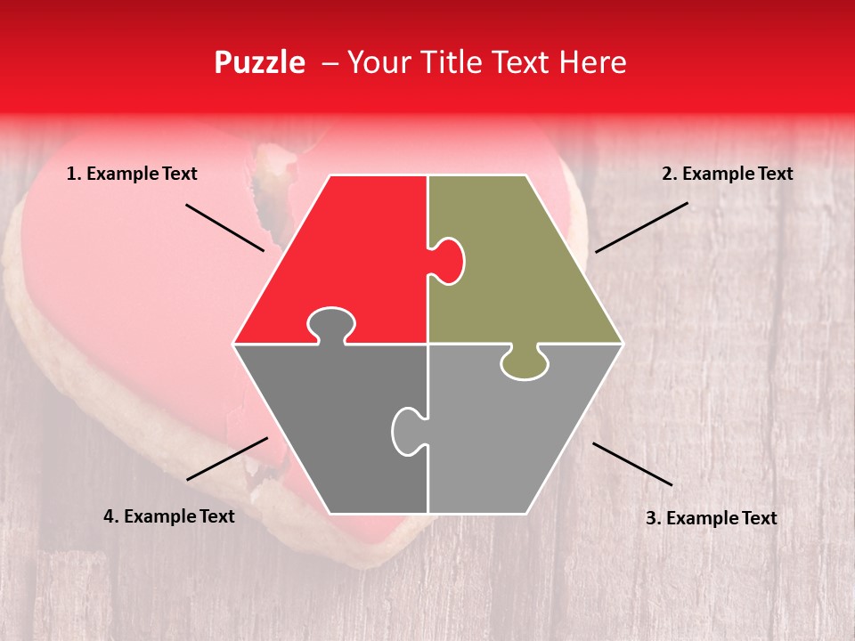 A Heart Shaped Cookie With A Bite Taken Out Of It PowerPoint Template
