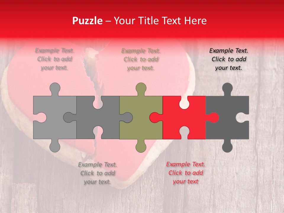 A Heart Shaped Cookie With A Bite Taken Out Of It PowerPoint Template