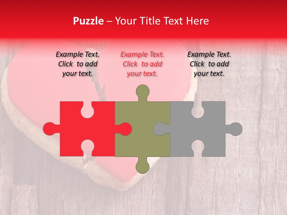 A Heart Shaped Cookie With A Bite Taken Out Of It PowerPoint Template