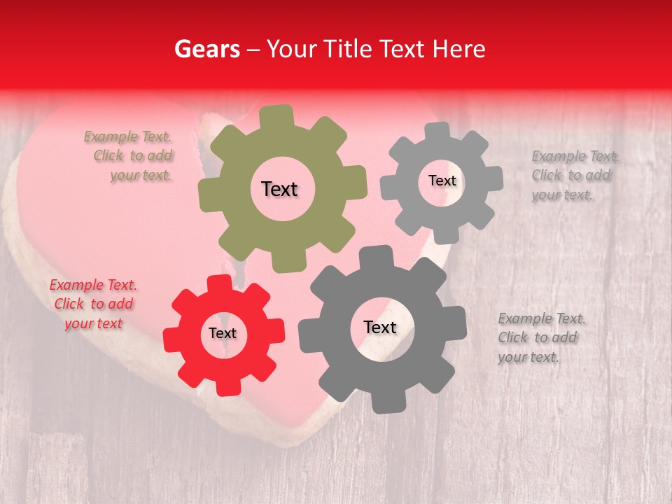 A Heart Shaped Cookie With A Bite Taken Out Of It PowerPoint Template