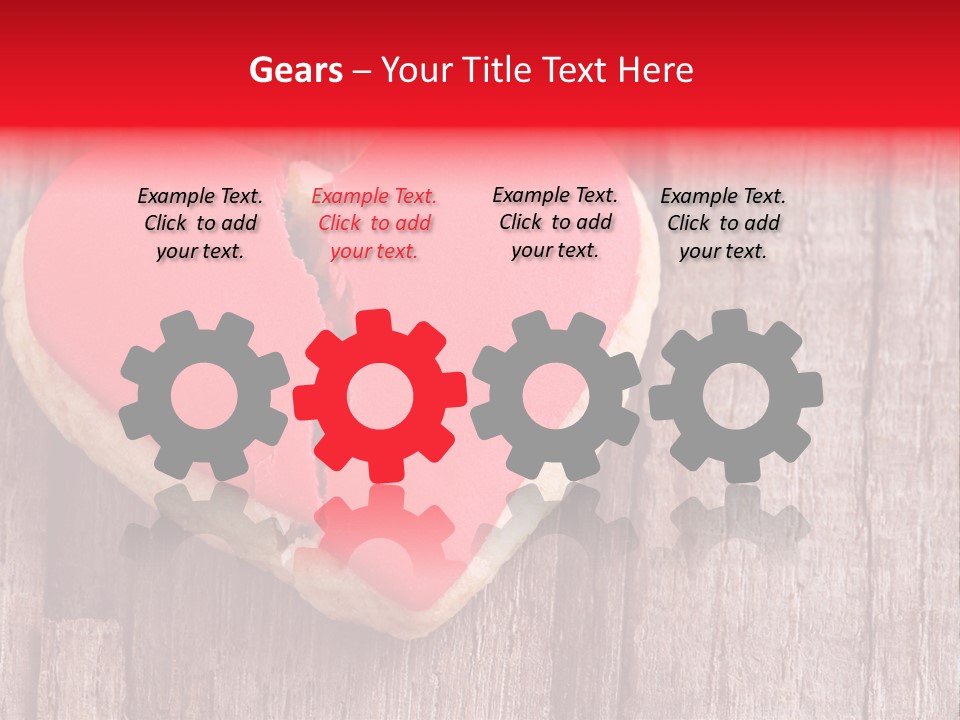 A Heart Shaped Cookie With A Bite Taken Out Of It PowerPoint Template