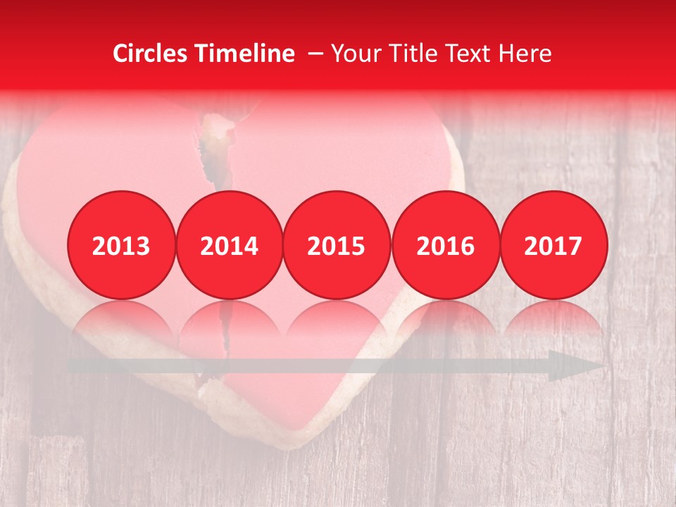 A Heart Shaped Cookie With A Bite Taken Out Of It PowerPoint Template