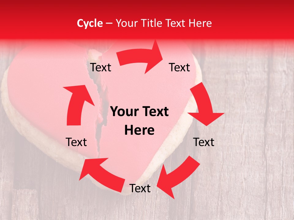 A Heart Shaped Cookie With A Bite Taken Out Of It PowerPoint Template