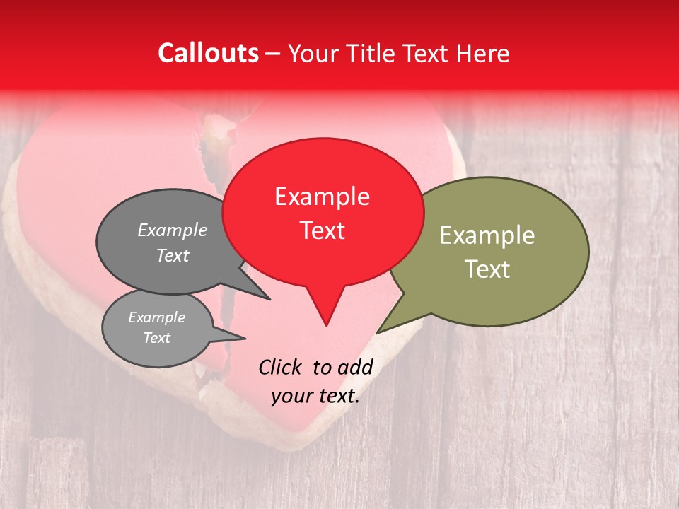 A Heart Shaped Cookie With A Bite Taken Out Of It PowerPoint Template