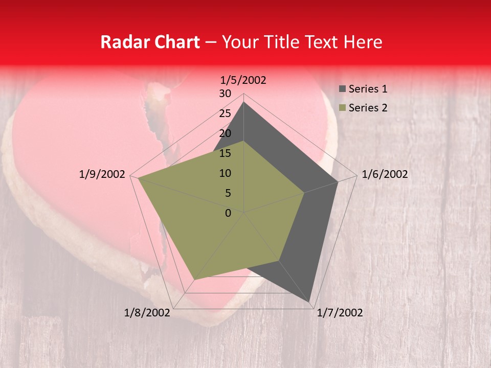 A Heart Shaped Cookie With A Bite Taken Out Of It PowerPoint Template
