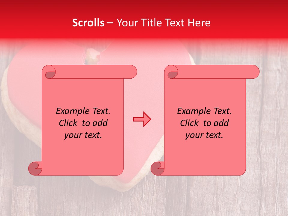 A Heart Shaped Cookie With A Bite Taken Out Of It PowerPoint Template