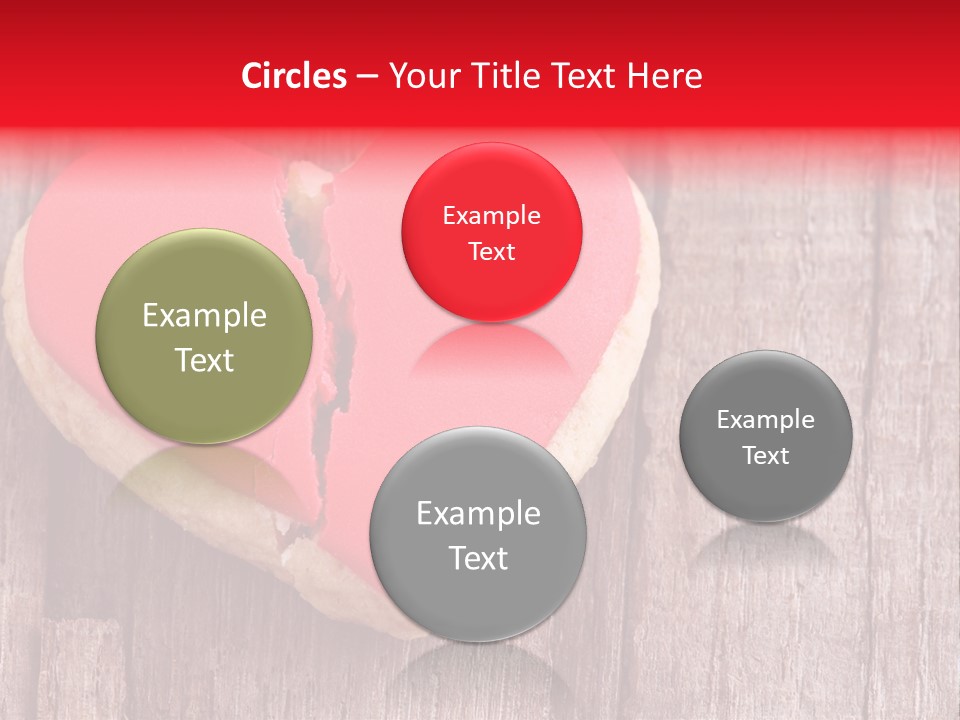A Heart Shaped Cookie With A Bite Taken Out Of It PowerPoint Template