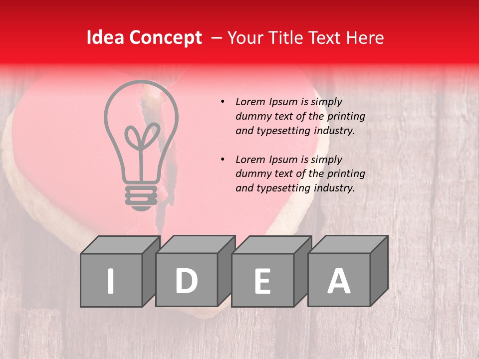 A Heart Shaped Cookie With A Bite Taken Out Of It PowerPoint Template