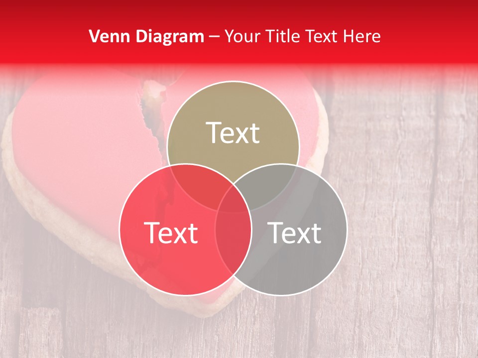 A Heart Shaped Cookie With A Bite Taken Out Of It PowerPoint Template