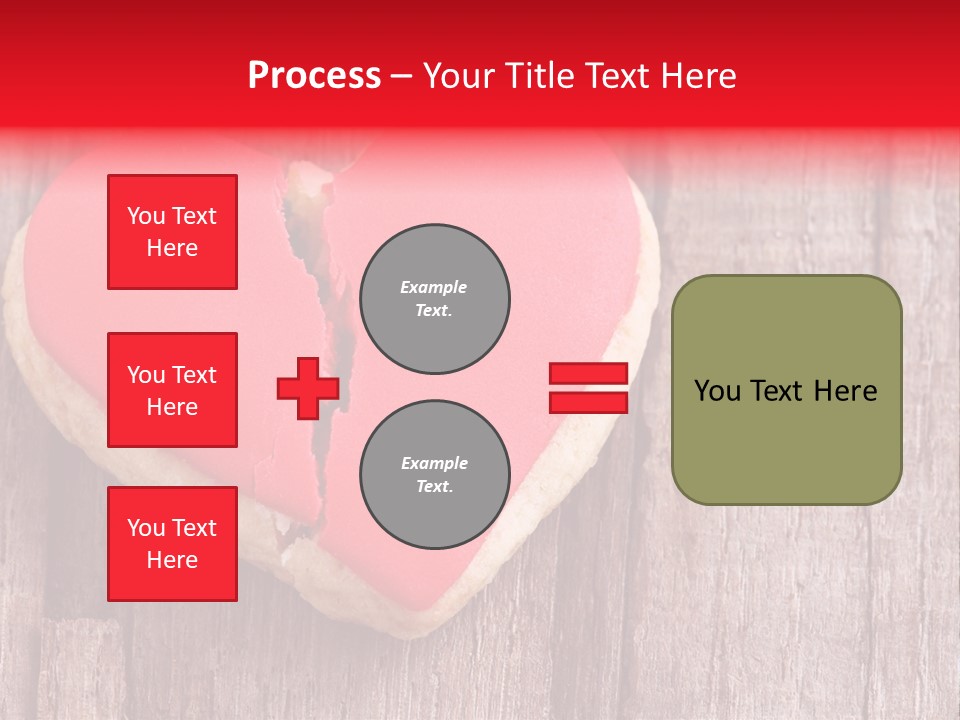 A Heart Shaped Cookie With A Bite Taken Out Of It PowerPoint Template