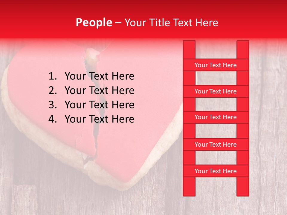 A Heart Shaped Cookie With A Bite Taken Out Of It PowerPoint Template