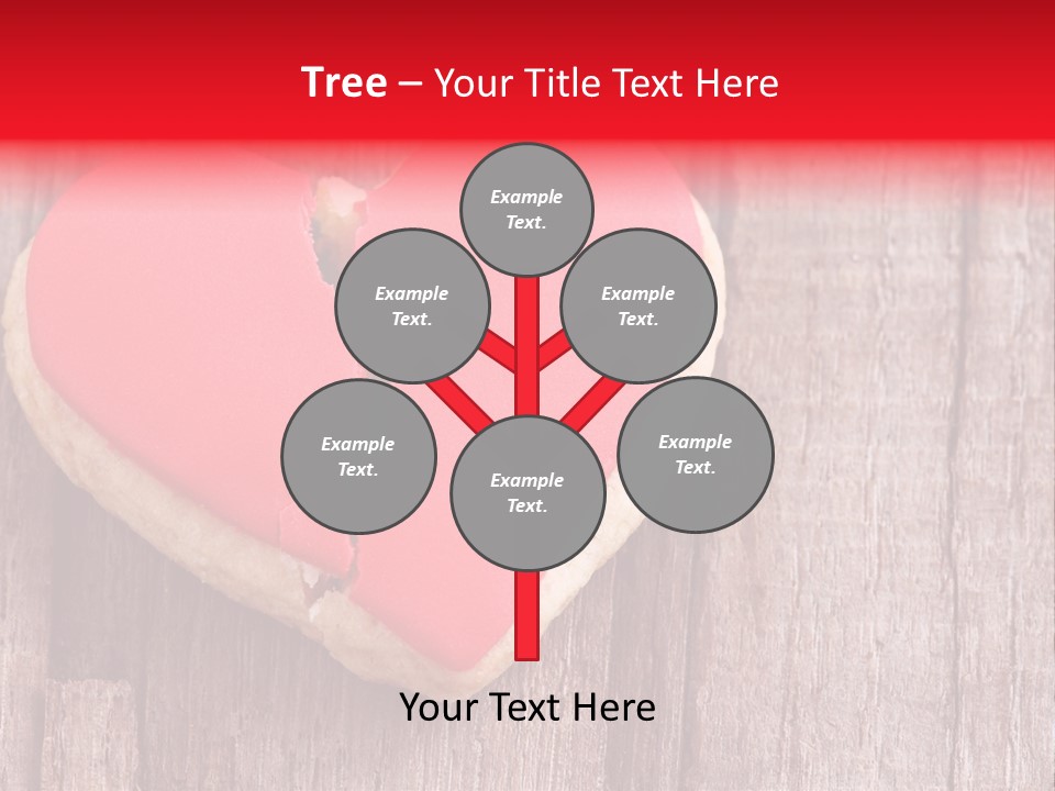 A Heart Shaped Cookie With A Bite Taken Out Of It PowerPoint Template