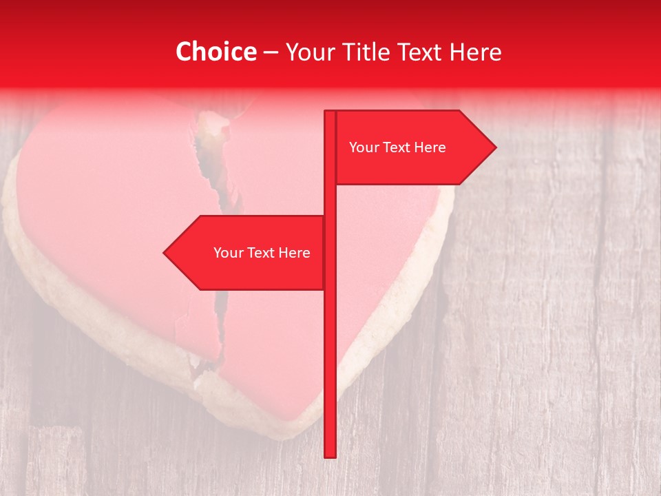 A Heart Shaped Cookie With A Bite Taken Out Of It PowerPoint Template
