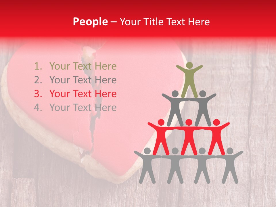 A Heart Shaped Cookie With A Bite Taken Out Of It PowerPoint Template