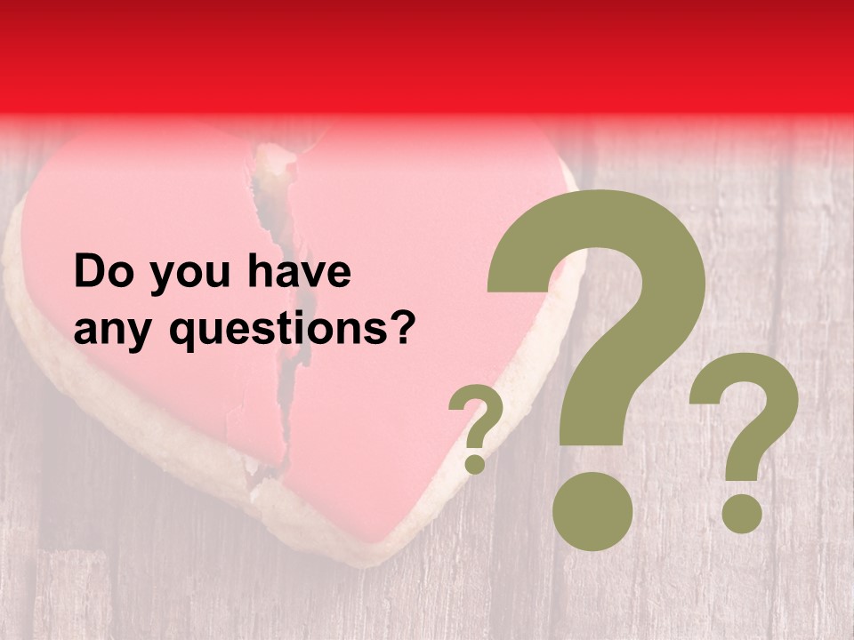 A Heart Shaped Cookie With A Bite Taken Out Of It PowerPoint Template