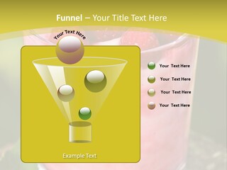 A Glass Of Raspberry Yogurt On A Wooden Table PowerPoint Template