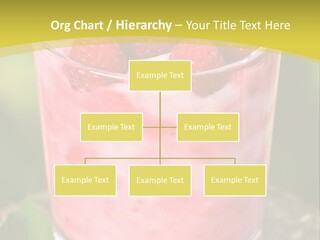 A Glass Of Raspberry Yogurt On A Wooden Table PowerPoint Template