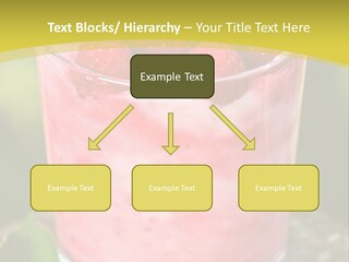 A Glass Of Raspberry Yogurt On A Wooden Table PowerPoint Template