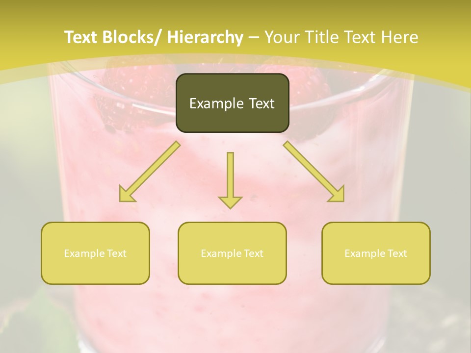 A Glass Of Raspberry Yogurt On A Wooden Table PowerPoint Template
