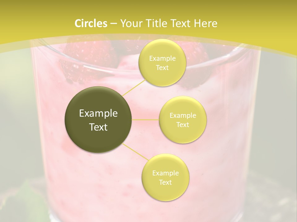 A Glass Of Raspberry Yogurt On A Wooden Table PowerPoint Template