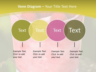 A Glass Of Raspberry Yogurt On A Wooden Table PowerPoint Template