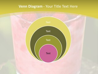A Glass Of Raspberry Yogurt On A Wooden Table PowerPoint Template