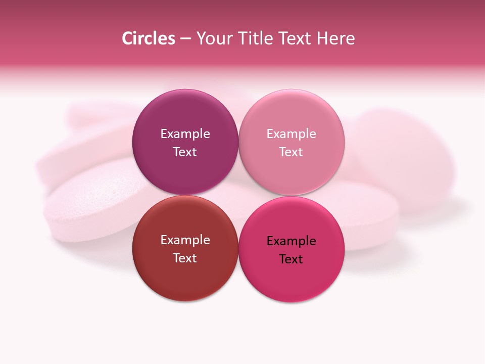 A Pile Of Pink Pills Sitting On Top Of A White Table PowerPoint Template