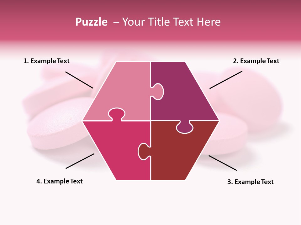 A Pile Of Pink Pills Sitting On Top Of A White Table PowerPoint Template